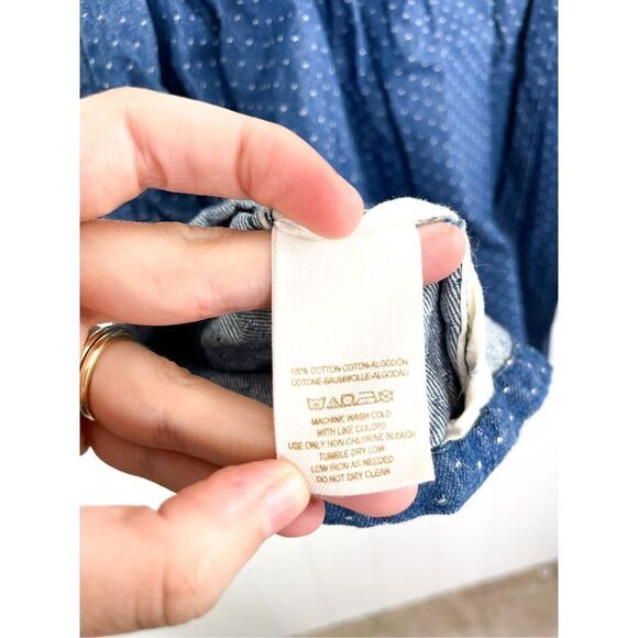 Free People Polka Dot Denim Bustier Mini Dress PLL Size S - Picture 11 of 16